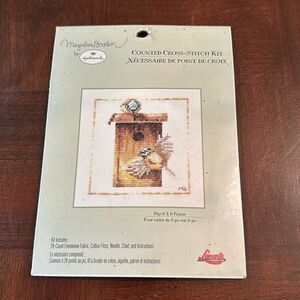 Hallmark Marjolein Bastin Counted Cross Stitch Kit Wren Birds and Bird House